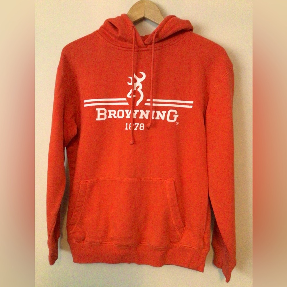 Browning Woman’s hoodie. Orange size small.